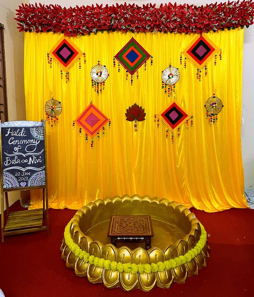 haldi backdrop rent Hyderabad