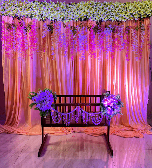 Peach Blossom Backdrop rental