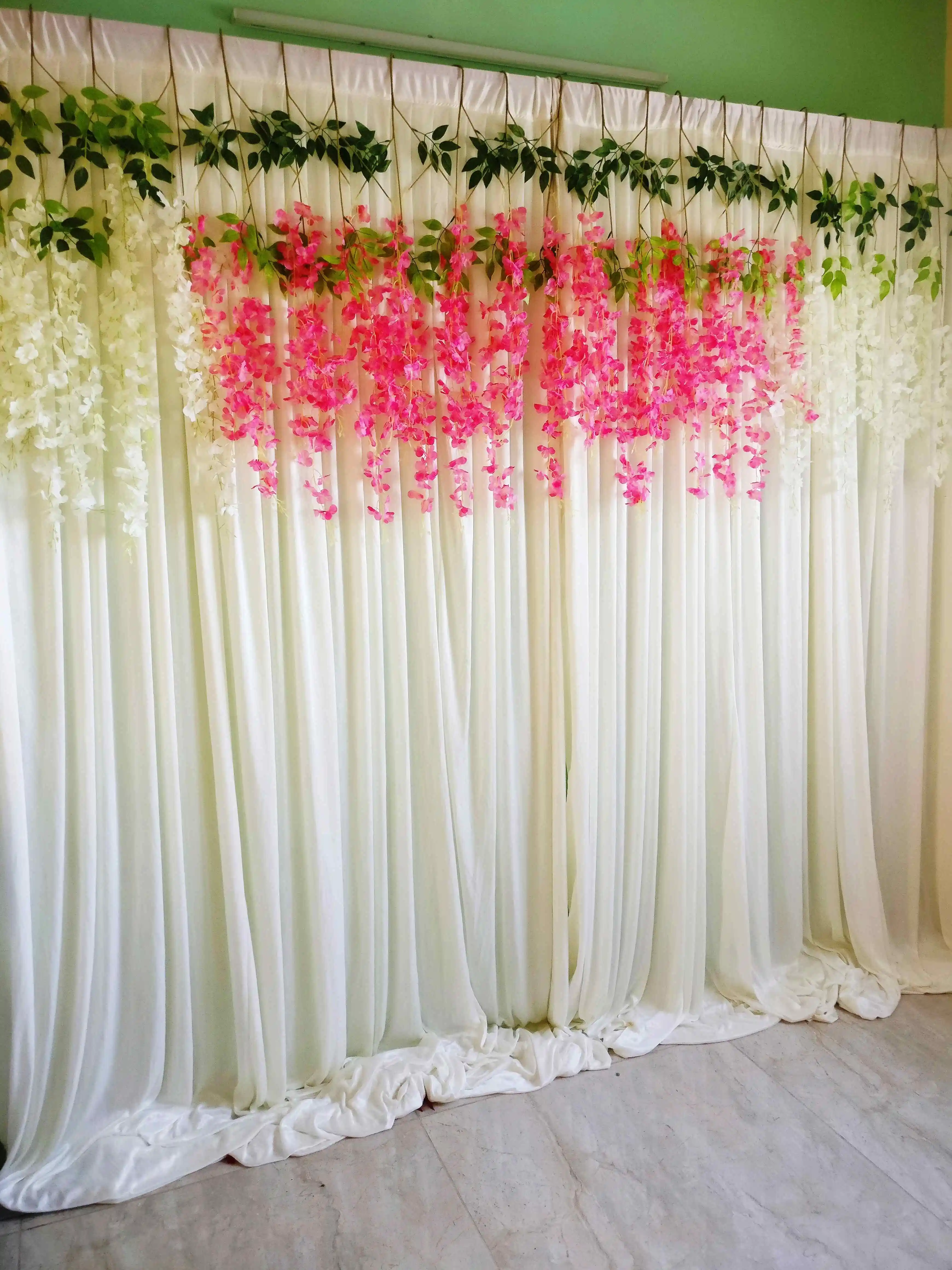 Floral White Backdrop rental