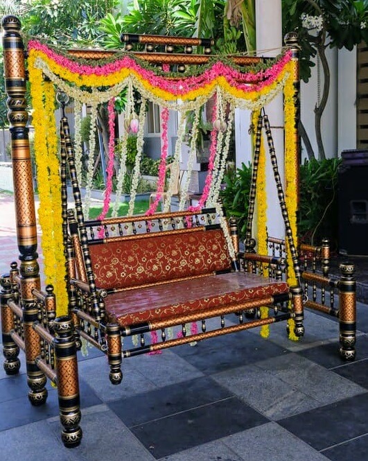 Pakkarent Silver Cradle Rent Bangalore, Wooden cradle rent Bangalore